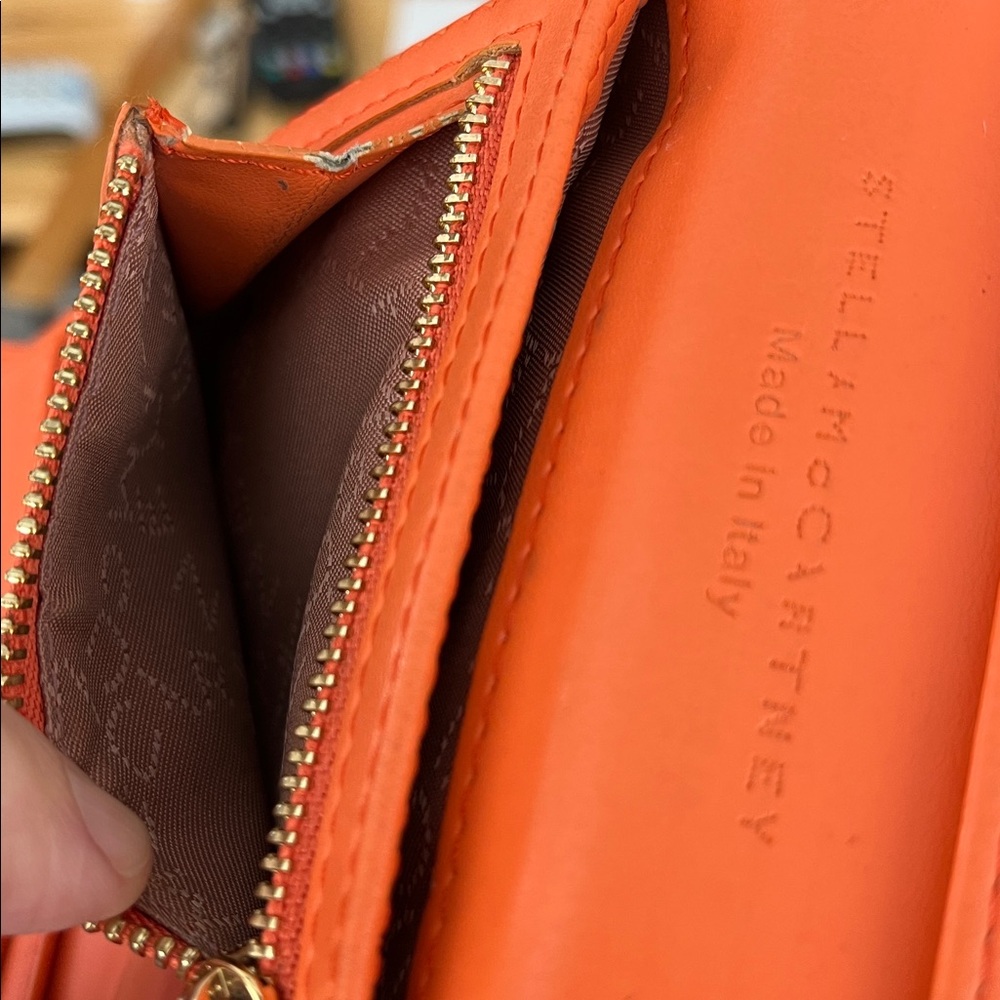 Stella McCartney Falabella Orange flap vegan wallet - Picture 11 of 16